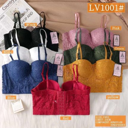 Lace Corset Top Bustier Tops for Women Spaghetti Adjustable Strap Sheer Crop Tops Bralette