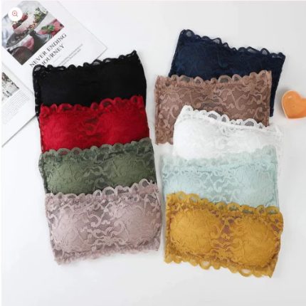 Net floral Strapless Biddies With Back Hook And removable pad
