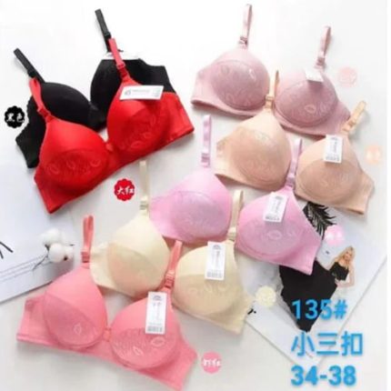 Single Padded Bra With Half Net Lace And Adjustable Strap (Pack of 3)