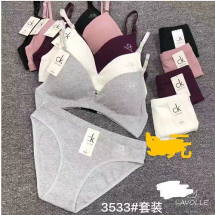 CK Single Padded wire less Bra Set