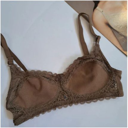 Galaxy Soft Cotton Bra With Half Net Lace And Soft Fabric