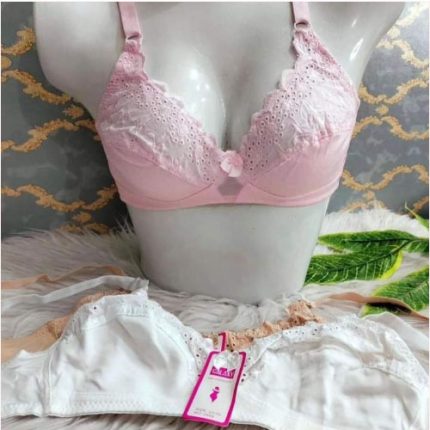 Galaxy Soft Cotton With Half Net Lace with adjustable strap