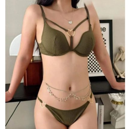SUPER FANCY CROSS STRING BRA SET