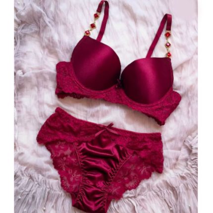 Silk push-up padded wire Bridal Set