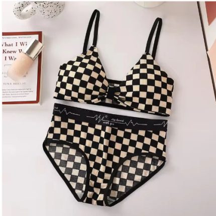 Trendy Bow Bralette Bra Set