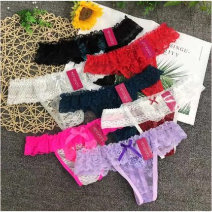 Women Net Thong Panty Pack of 4