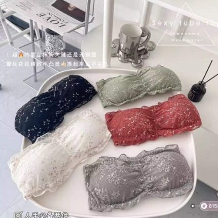 Women Strapless Bra With Net And Back Hook Style more Comfortable
