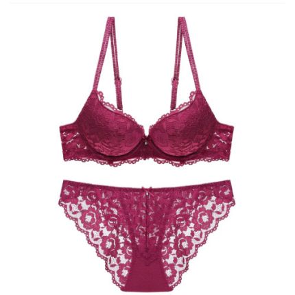 lalina pushup Bra Set With Net Lace Cup Size B&C Both fits
